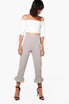 Thumbnail for your product : boohoo Hannah Crop & Frill Trouser Co-ord