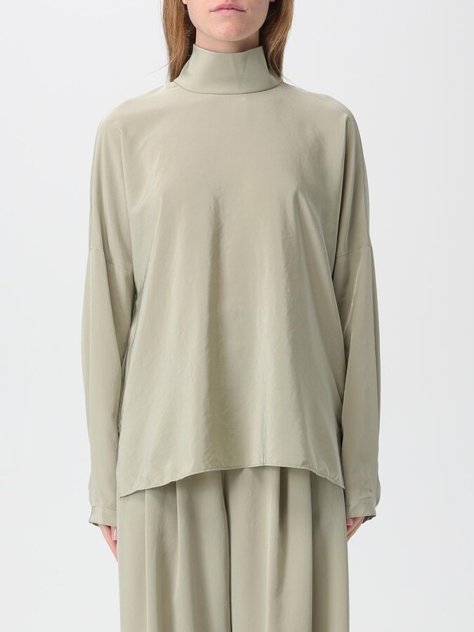 Tibi Top Woman color Mud