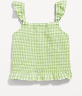 Thumbnail for your product : Old Navy Printed Flutter-Sleeve Smocked Top for Girls