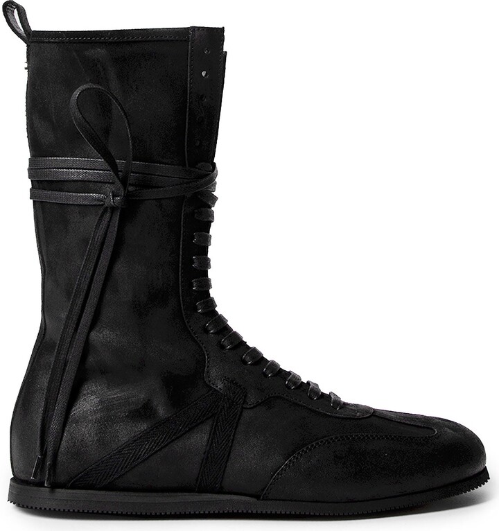 Ann Demeulemeester Fides Soft High-Top Boxing Sneakers