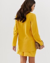 Thumbnail for your product : ASOS DESIGN pop mustard soft suit blazer