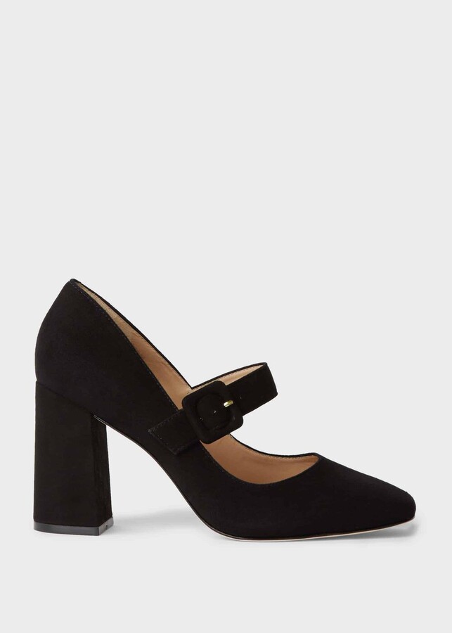 Hobbs London Darcie Suede Block Heel Court Shoes ShopStyle
