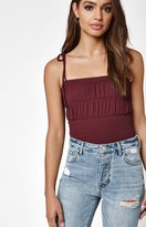 Thumbnail for your product : KENDALL + KYLIE Kendall & Kylie Smocked Tie Strap Tank Top
