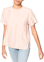 Thumbnail for your product : Nicole Miller Solid Silk Crewneck T-Shirt
