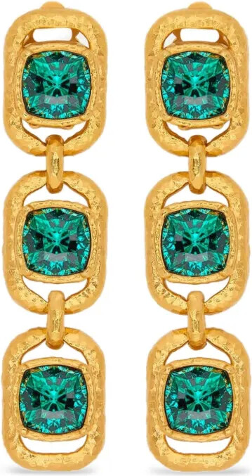 Oscar de la Renta Crystal-Embellished Chain Earrings