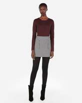 Thumbnail for your product : Express High Waisted Plaid Straight Mini Skirt