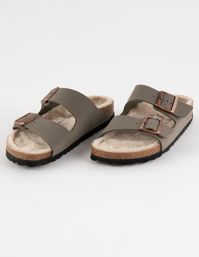 Birkenstock Arizona Teddy Shearling Sandals - ShopStyle