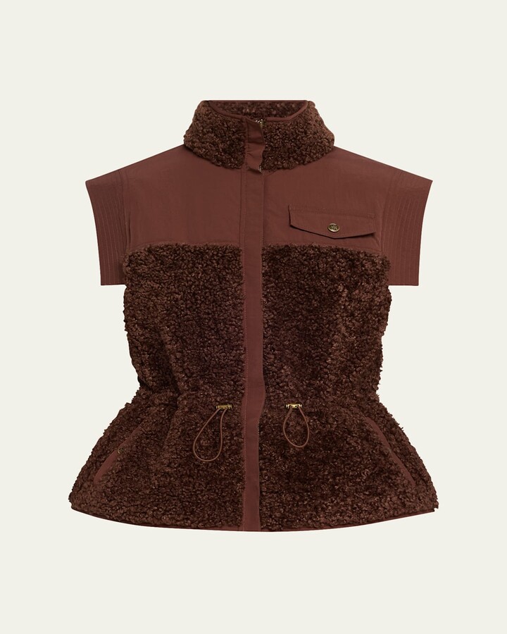 Ulla Johnson Tariet Drawstring Teddy Fleece Vest