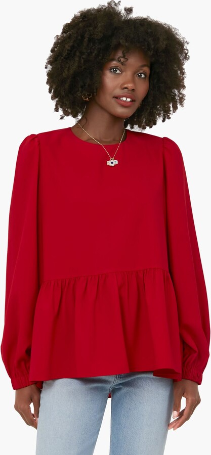 Red Peplum Tops | Shop The Largest Collection | ShopStyle