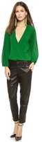 Thumbnail for your product : Alice + Olivia Borvo Crossover Blouson Top