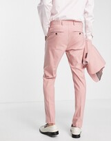 Thumbnail for your product : Selected skinny fit suit pants in pink