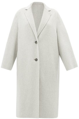 Joseph Newman Single-breasted Wool-blend Coat - Light Grey