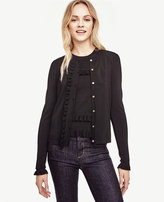 Thumbnail for your product : Ann Taylor Petite Ruffle Cropped Cardigan