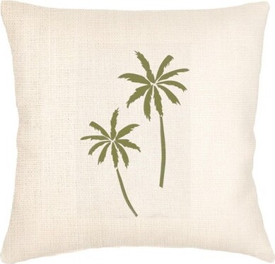 Anaya PalmBreezeEmbroideredLinenPillow20x20/DownAlternative