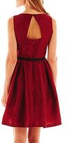 Thumbnail for your product : JCPenney Danny & Nicole® Pleated Polka Dot Dress