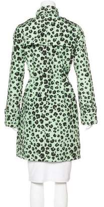 Moschino Cheap & Chic Moschino Cheap and Chic Leopard Print Knee-Length Raincoat w/ Tags