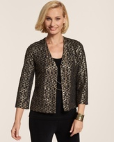 Thumbnail for your product : Chico's Travelers Collection Gold Texture Glenda Jacket