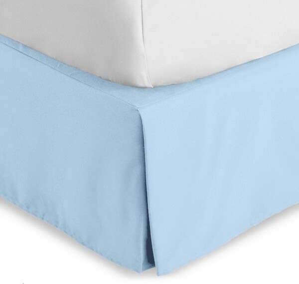 Bare Home Tailored 15 inch Pleated Grey California King Bed Skirt