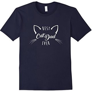 Men's Best Cat Dad Ever Shirt, Funny Cats Lady Family Gift Small