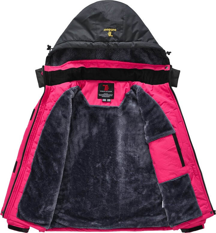 Rdruko Ladies Winter Jackets Waterproof Thermal Fleece Lined Windproof
