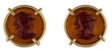 Thumbnail for your product : Dominique Aurientis Intaglio Clip-On Earrings