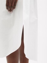 Thumbnail for your product : Alexandre Vauthier Sash-belt Cotton-blend Poplin Midi Skirt - White