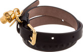 Thumbnail for your product : Alexander McQueen Black Leather Wrap Bracelet