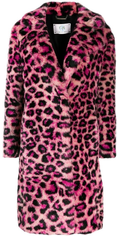 pink leopard print coat