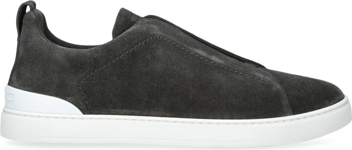 Ermenegildo Zegna Suede Triple Stitch Sneakers