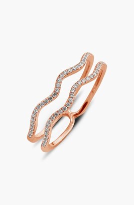 Nordstrom Women's Bony Levy 2-Row Wavy Diamond Ring (Limited Edition Exclusive)