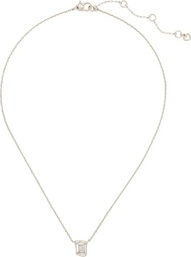 Kate Spade Molten Glass Pendant Women's Necklace Clear/Silver, Brass/Cubic Zirconia/Glass
