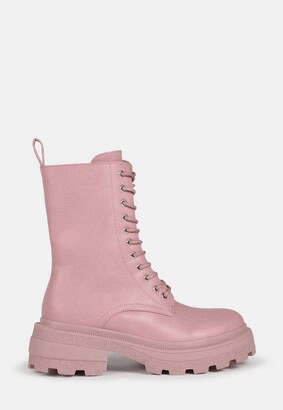 pink chunky boots