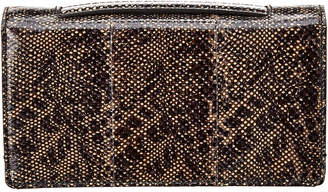 Christian Dior Bee Snakeskin-Embossed Leather Clutch
