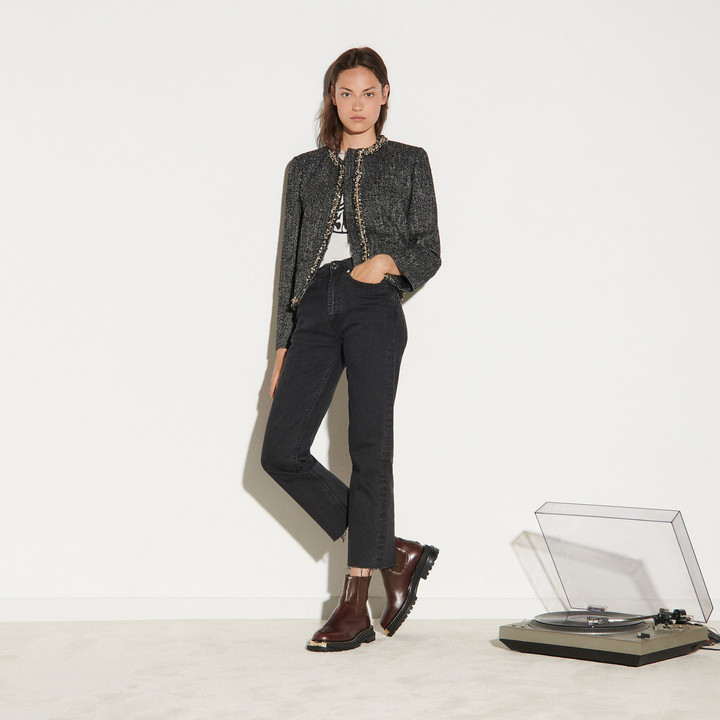 short tweed jacket womens