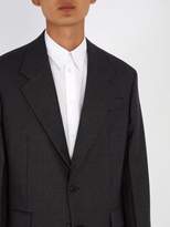 Thumbnail for your product : Prada Micro Houndstooth Wool Blazer - Mens - Grey
