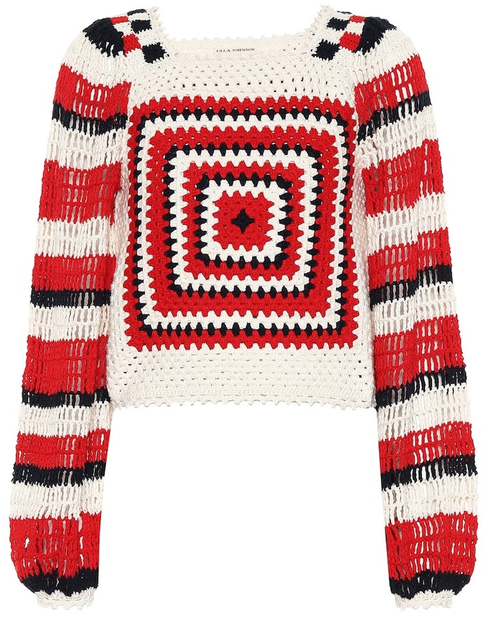 Ulla Johnson Beso cotton crochet sweater - ShopStyle
