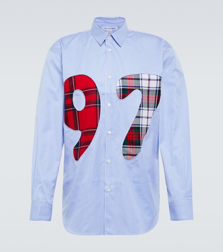 Comme des Garçons Shirt Checked cotton poplin shirt
