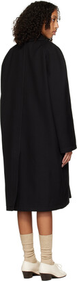 Lemaire Black Crombie Coat - ShopStyle