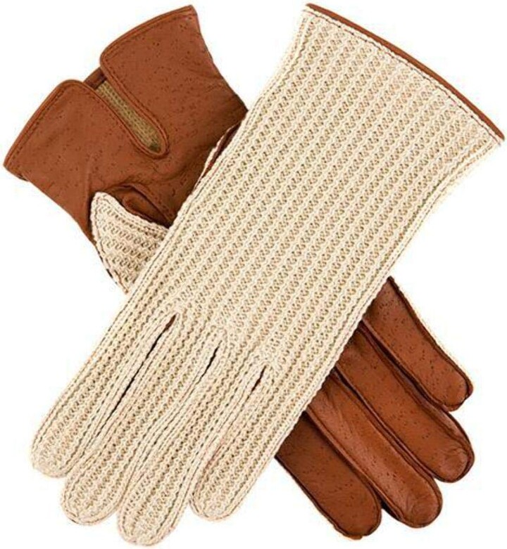 NOVBJECT Full Touchscreen Winter Warm Driving Gloves Cashmere Lining Women's Genuine Leather Gloves