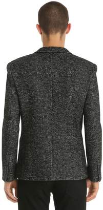 Saint Laurent Wool Herringbone Coat