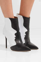 Thumbnail for your product : Malone Souliers Camille Two-tone Leather Ankle Boots - Black