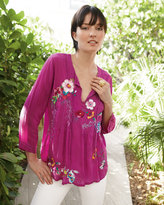 Thumbnail for your product : Johnny Was Collection Molly Georgette Embroidered Tunic