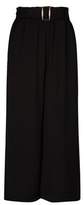 Thumbnail for your product : New Look Black Cropped Waist Buckle Culottes