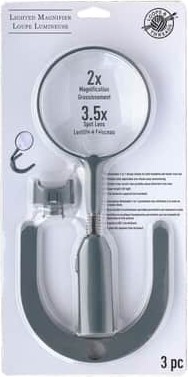 Magnifier Stand with Lamp by Loops & Threads® in Black