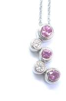 Thumbnail for your product : Tiffany & Co. Platinum Bubble .50ct. Diamonds & Pink Sapphire Necklace