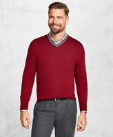Thumbnail for your product : Brooks Brothers Golden Fleece 3-D Knit Merino Fine-Gauge V-Neck Sweater
