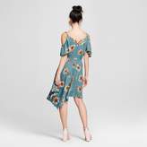 Thumbnail for your product : Xhilaration Women's Cold Shoulder Asymmetrical Hem Wrap Dress