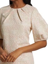 Thumbnail for your product : Teri Jon by Rickie Freeman Floral Puff-Sleeve Dress