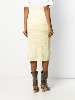 Fendi FF motif pencil skirt