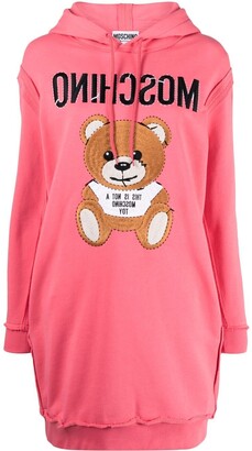 Moschino Teddy-Embroidered Hoodie Dress
